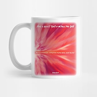 Heart on fire for God Mug